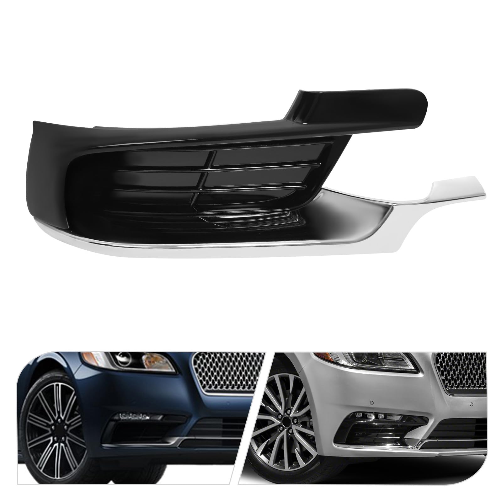 Fluoxtine Fog Light Bracket Trim, Right Fog Light Trim for 2017-2020 Lincoln Continental, Right Driver Side Fog Light Bracket Trim