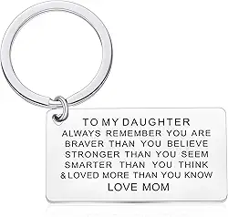 Chaveiro inspirador para filha presentes de mãe pai presentes inspiradores para filha presentes de aniversário e Natal