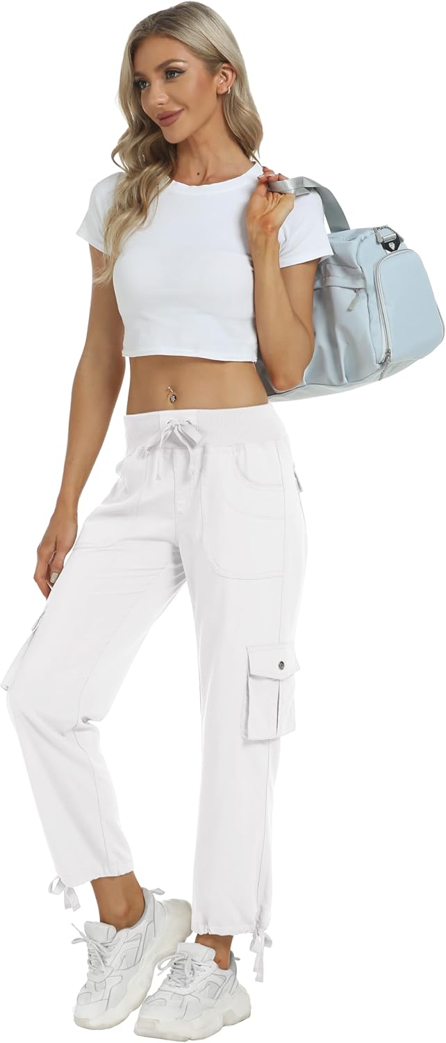 MoFiz Women's Plus Size Cargo Pants Casual Hiking Pants Lightweight Quick Dry Summer Pants for Women - Image 7