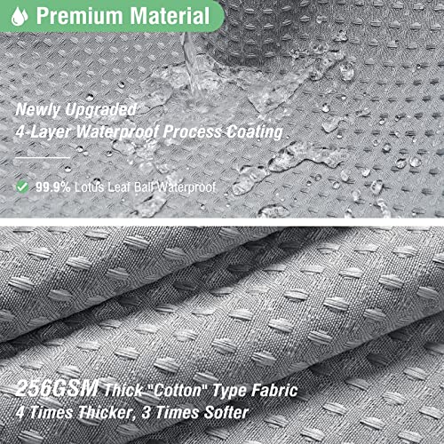 image for Dynamene Long Fabric Shower Curtain - Waffle Textured Tall Heavy Duty 