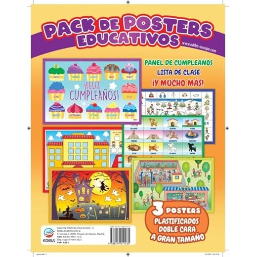 PACKS DE POSTERS EDUCATIVOS PANEL DE CUMPLEAÑOS