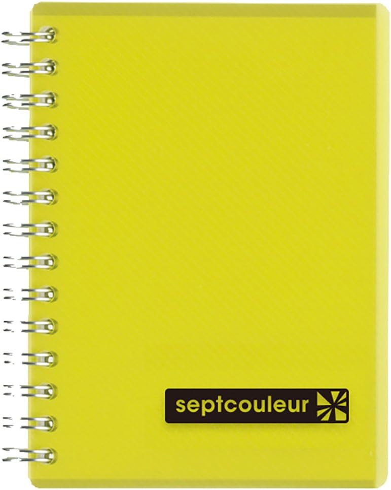 Spiral and Wirebound Notebook - Maruman Sept Couleur B7(6.5mm rule) -N576B-04 Yellow 70 sheets