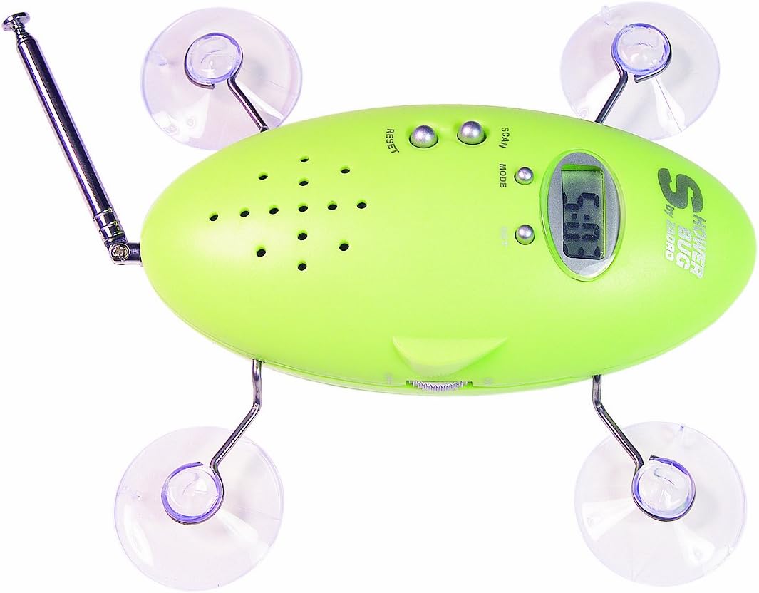 Zadro Shower Bug FM Radio Model, Lime Green, No.SB01LG