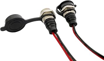 2-PCS 3-pin (1 positive 3-negative) plug electric scooter charging port 3-pin charging port waterproof and dustproof silicone, suitable for scooters, balance bikes, wheelbarrows, electric bicycles