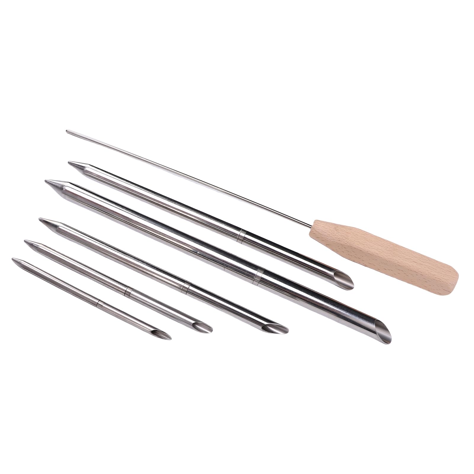 SOUUXIU Seilspleißwerkzeug-Set Seilspleiß-Set, 6-in-1 Edelstahl Flechtset für Seile Schnelles Wiederherstellen Spleißen enthält Doppelt Geflochtener Öse 1/4 5/16 3/8 7/16 1/2 und