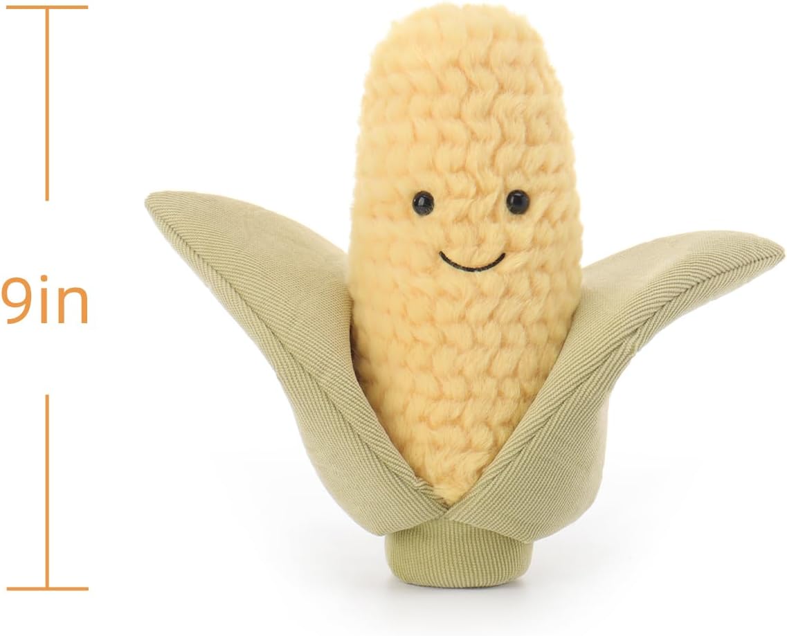 Apricot Lamb Pure Corn Stuffed Animals for Kids, Soft Cute Plush Toys for Baby Girl and Boy, 9 Inches
