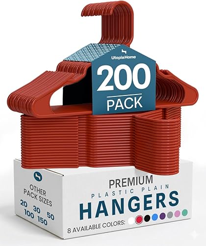 Miniatura 12 de Utopia Home - Perchas de Plástico Paquete de 50 - Percha para Ropa que Ahorra Espacio - Organizadores de Armario y Almacenamiento Duraderos