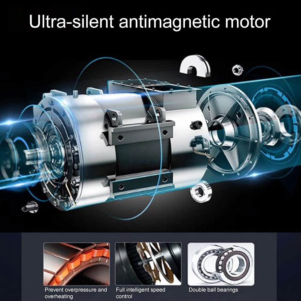 Boîte de Remontoir de Montre Simple,Boîte D'affichage de Remontoir de Montre Automatique en Fibre de Carbone Compacte,Moteur Super Silencieux,Alimenté par Batterie et Adaptateur Secteur(EU)