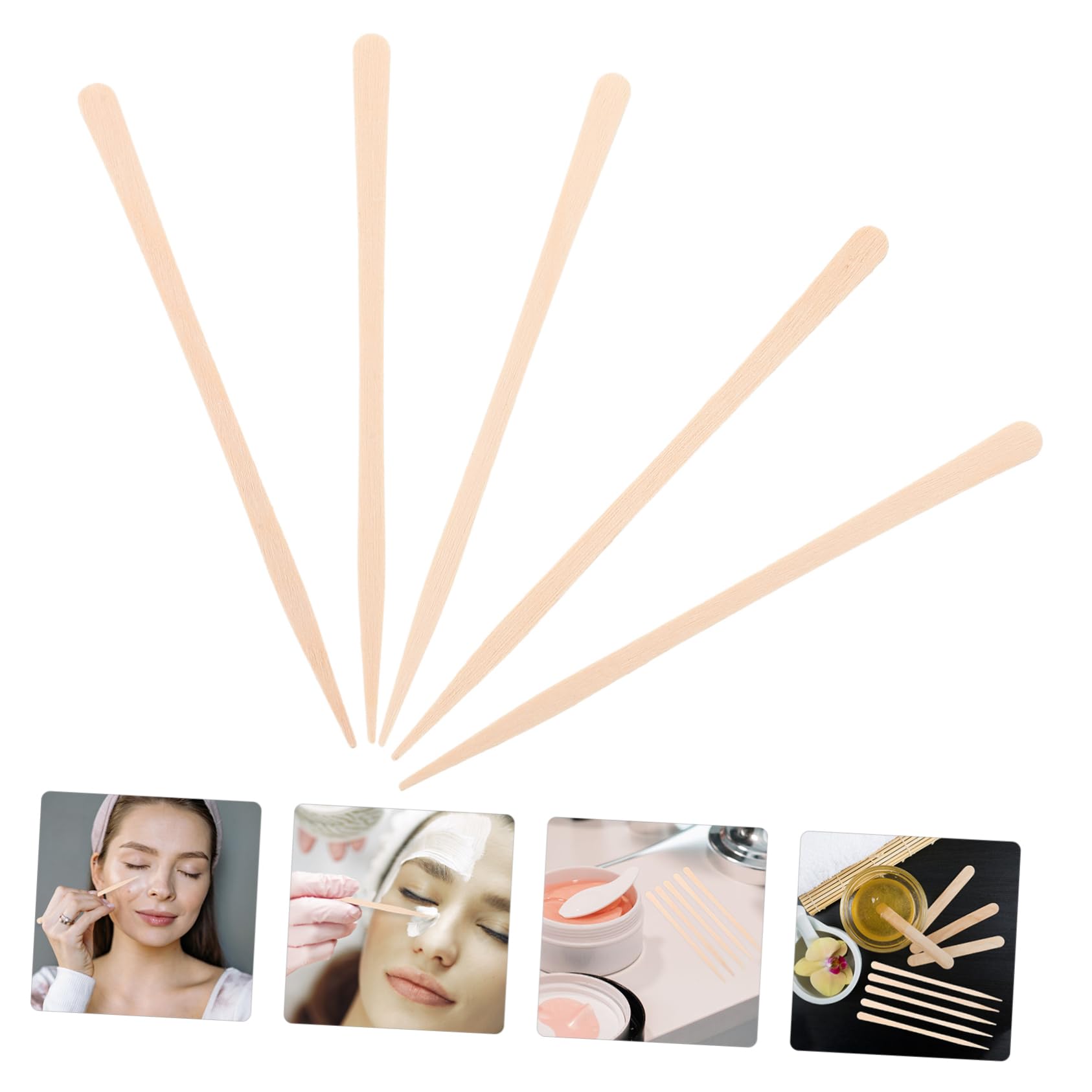 Didiseaon Nose Hair Wax Rods 100pcs Wooden Waxing Applicators Women Hairs Wax Applicator