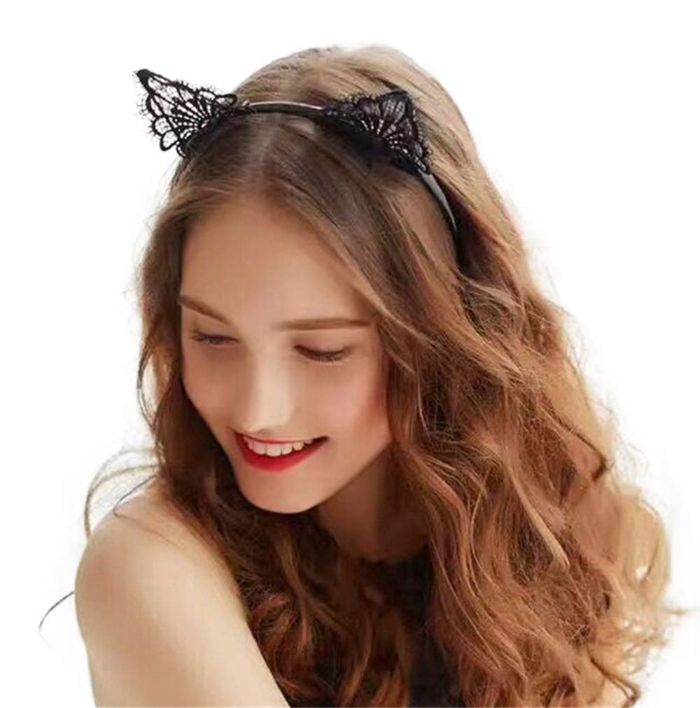 2PCS Lace Cat Ears Headband Exquisite Sweet Sexy Women Hair Accessories - Image 6