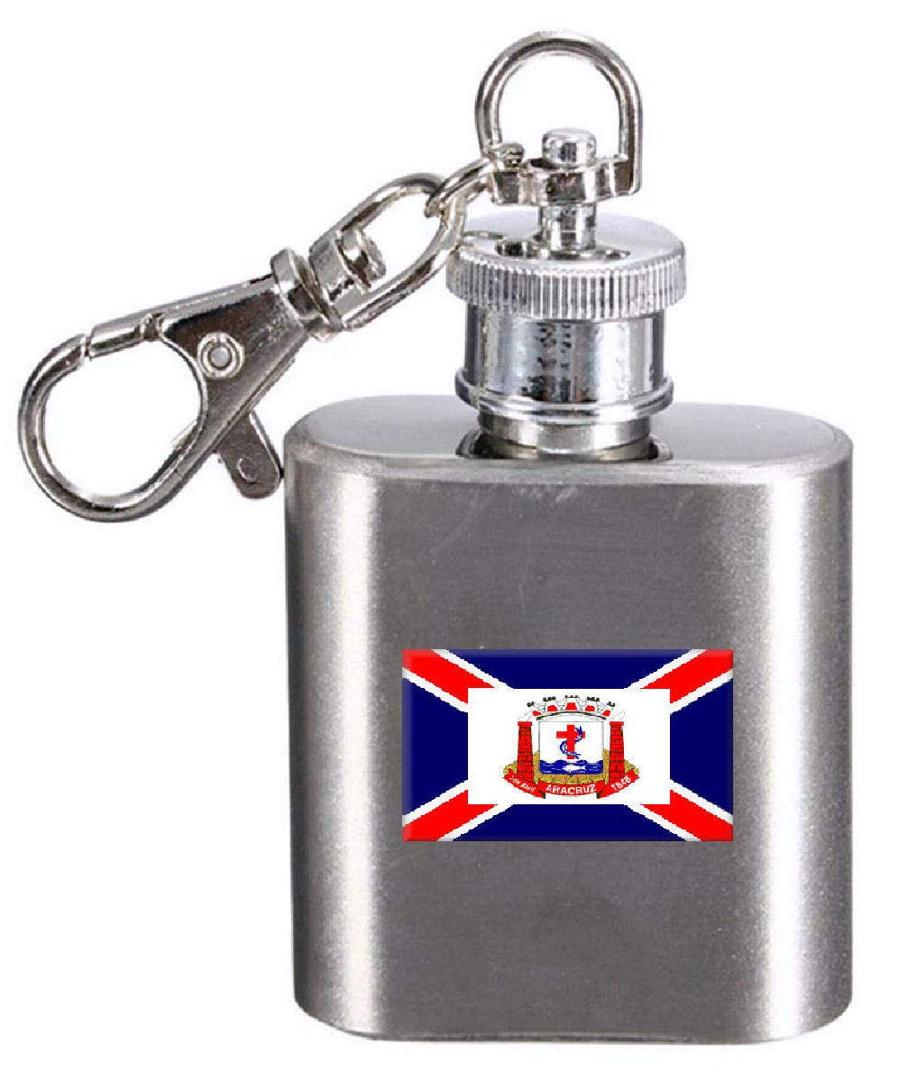 Flasque porte-clés drapeau Aracruz Espirito Santo en acier