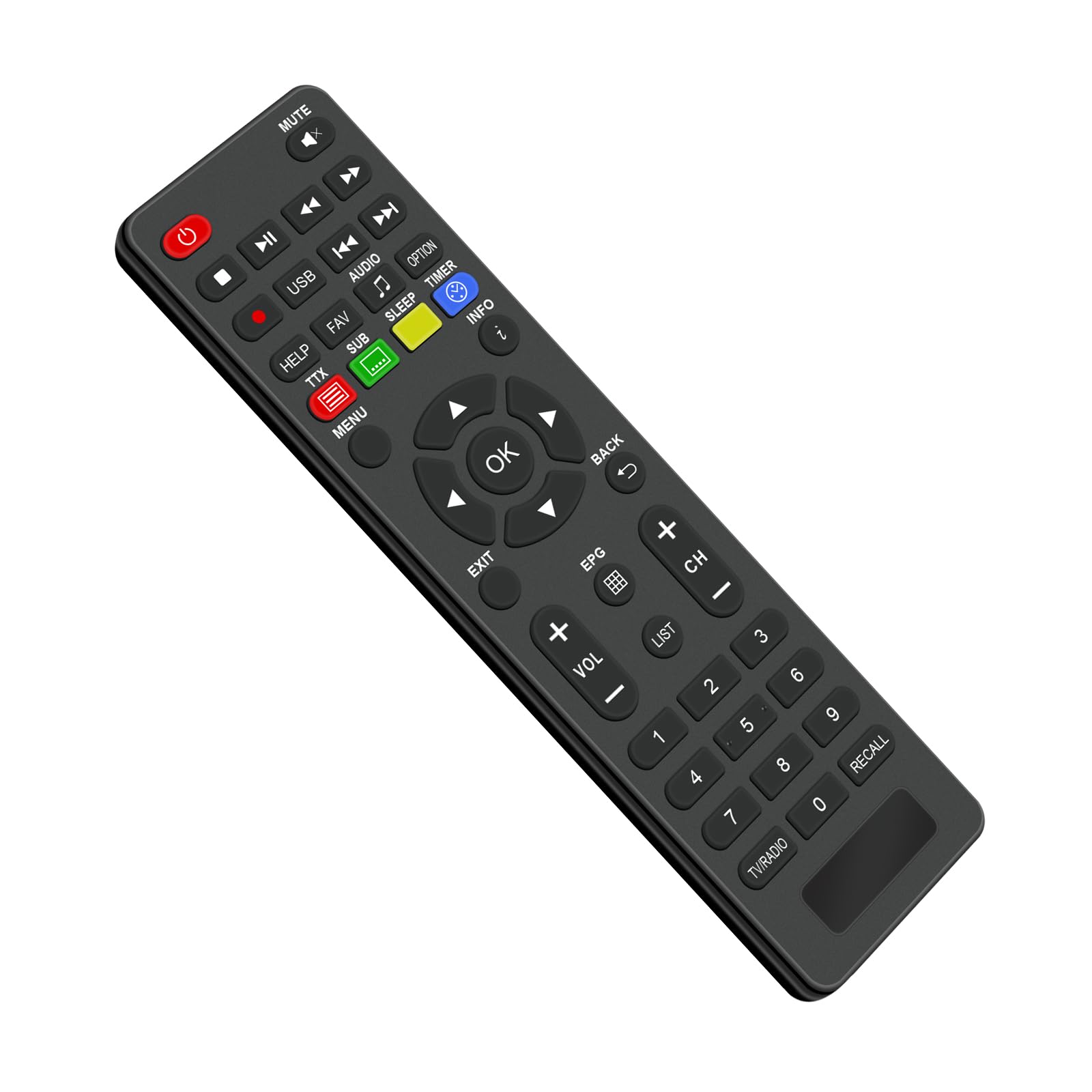 VINABTY Telecomando di Ricambio applicabile per Telesystem TS9018 Decoder tivùsat TS9018HEVC e ODE718HEVC