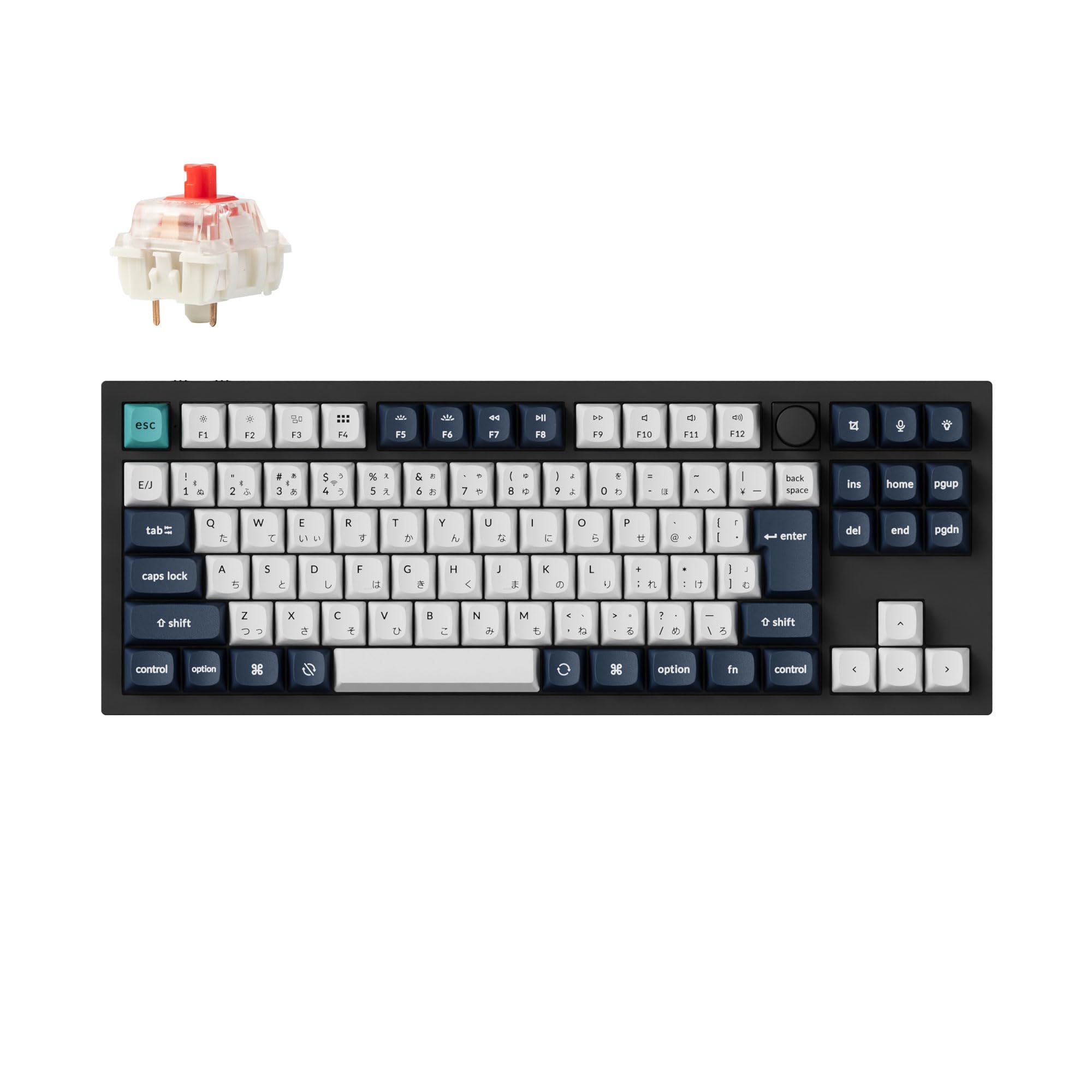 ほぼ新品 キークロン Q3 MAX 赤軸 パームレストとダストカバー付き 技適○ ほぼ新品 キークロン Q3 MAX 赤軸 パームレストとダストカバー