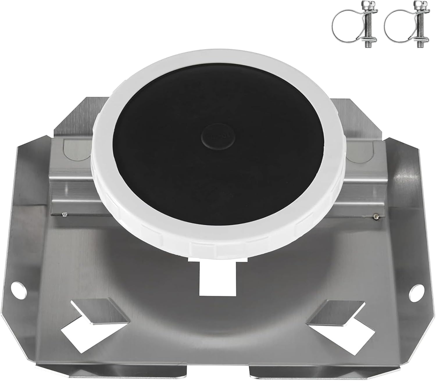 Aeration Diffuser 8.5" Self Sink Weighted Pond Aerator Disc with 2 Clamps Accessory for Outdoor Aeration System