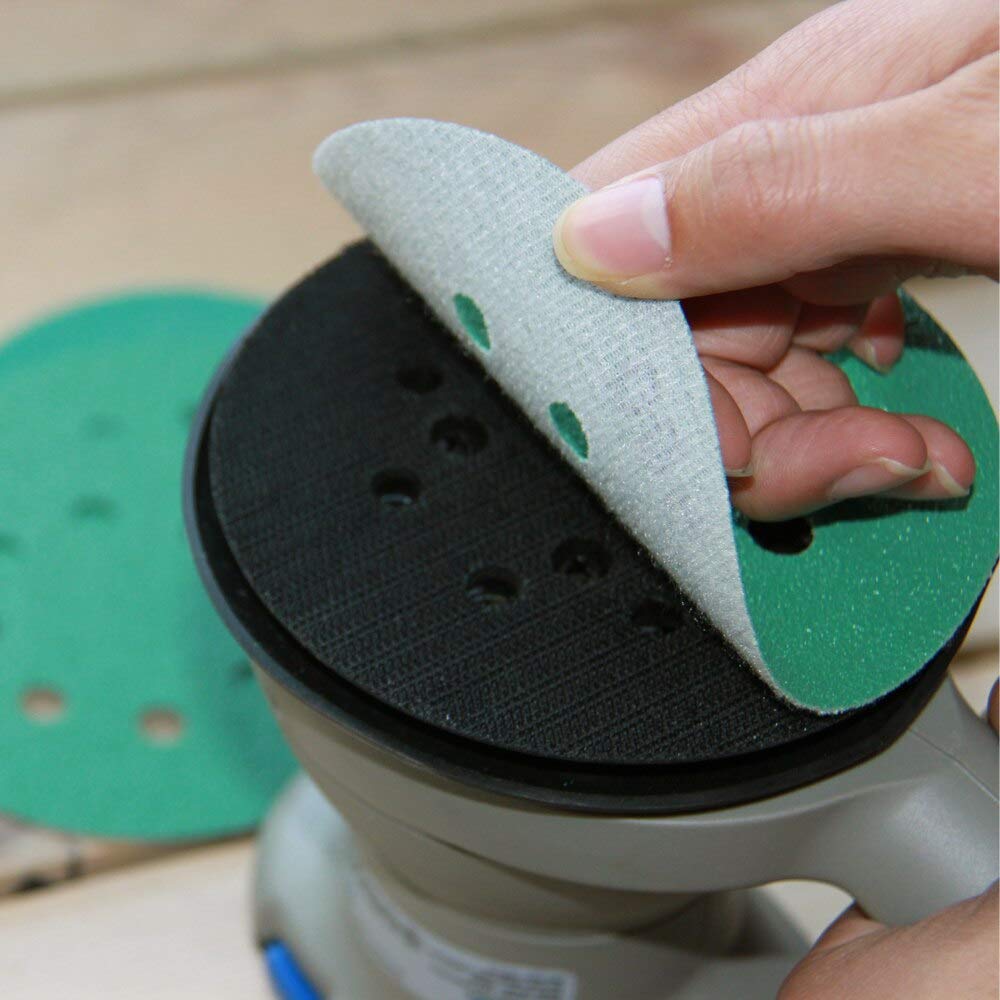 100 Uds. Discos de lijado de 125mm papel de lija húmedo y seco 5 "a prueba de agua 8 agujeros discos de lijado antiobstrucción 60-400 almohadillas de lijado de gancho y bucle for lijadora orbital alea