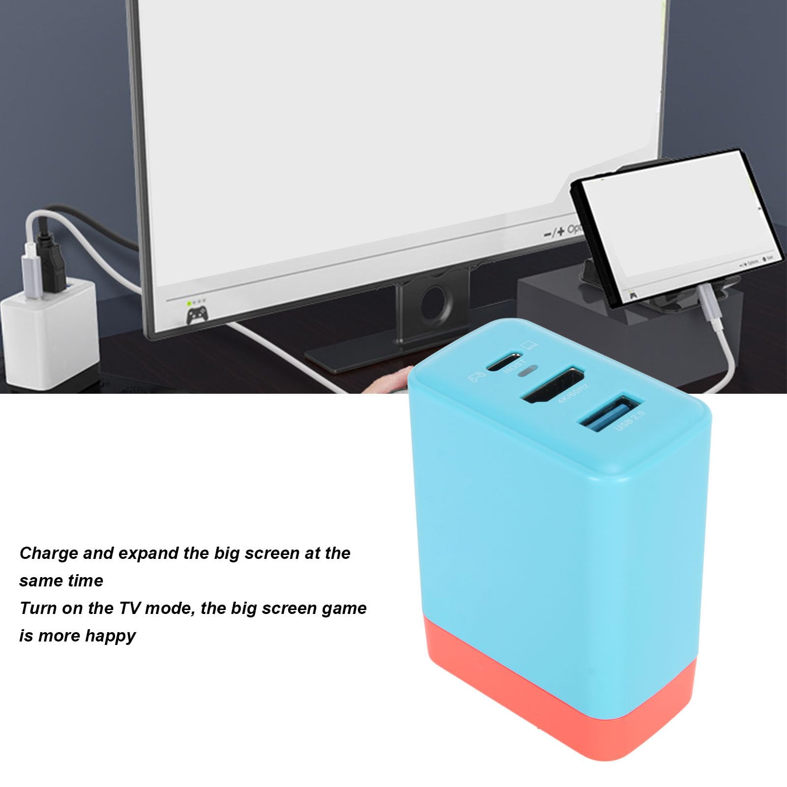 Caricabatterie USB C PD da 65 W, Protezione 100-240 V Adattatore per Caricabatterie Portatile per Dock Ricarica Rapida Spina Pieghevole 3 in 1 per Console di Gioco (#2)