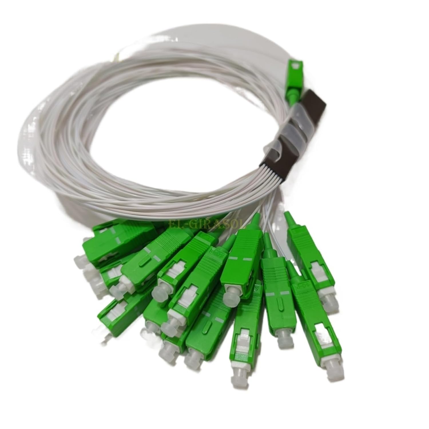 10 Units of 1x2, 1x4, 1x8, and 1x16 PLC SC/Single-Mode 0.9 mm Fiber Optic splitters(1x16 White 10pcs)