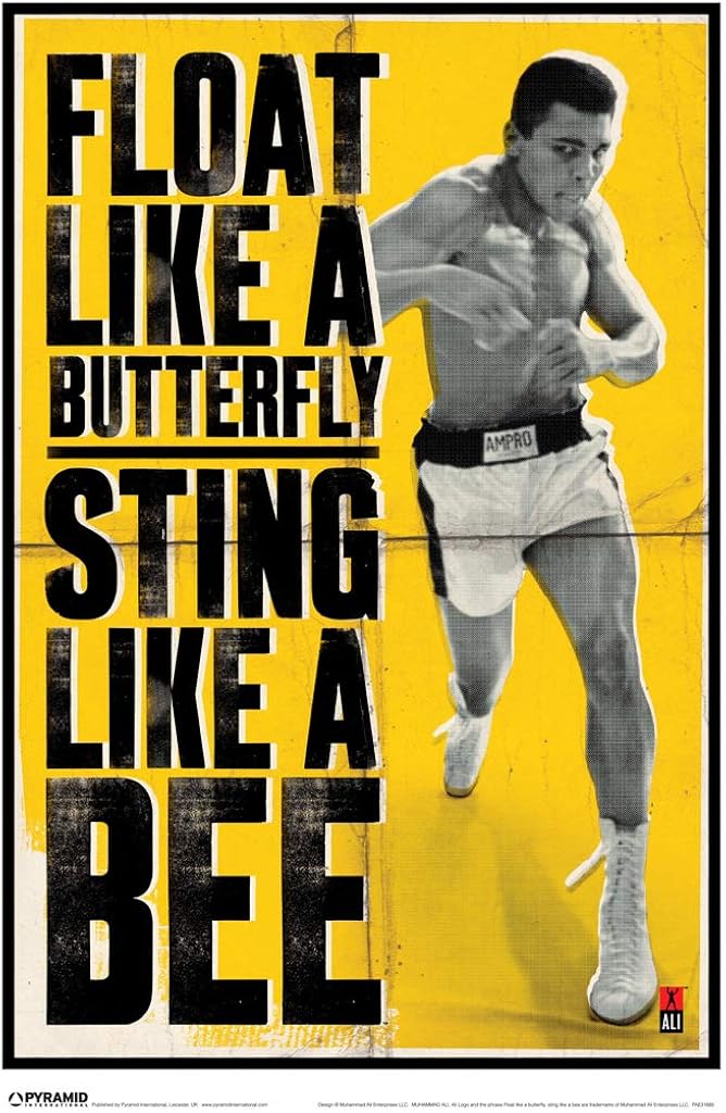 Buy Pyramid America Muhammad Ali Float Like A Butterfly Sting Like A Bee Boxing Poster 11x17 Float Like A Butterfly Online In Turkey B0017n6b1g