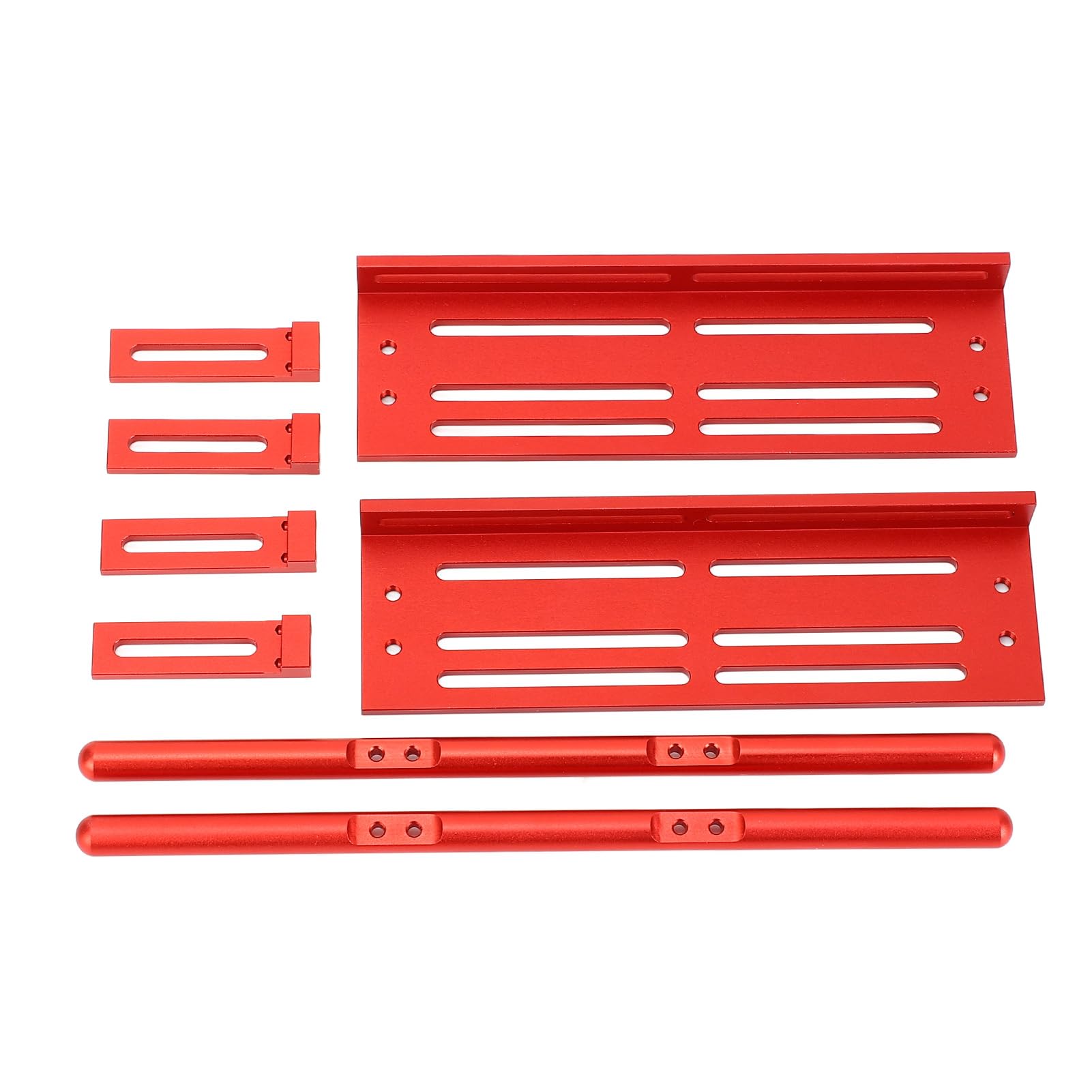 CHEOTIME 1/10 RC Crawler Pedal Side Boards,2PCS Steps Plate Rock Sliders Running Boards Foot Plate for for SCX10 1/8 1/10 Crawler Chassis Parts (Red) - Image 3