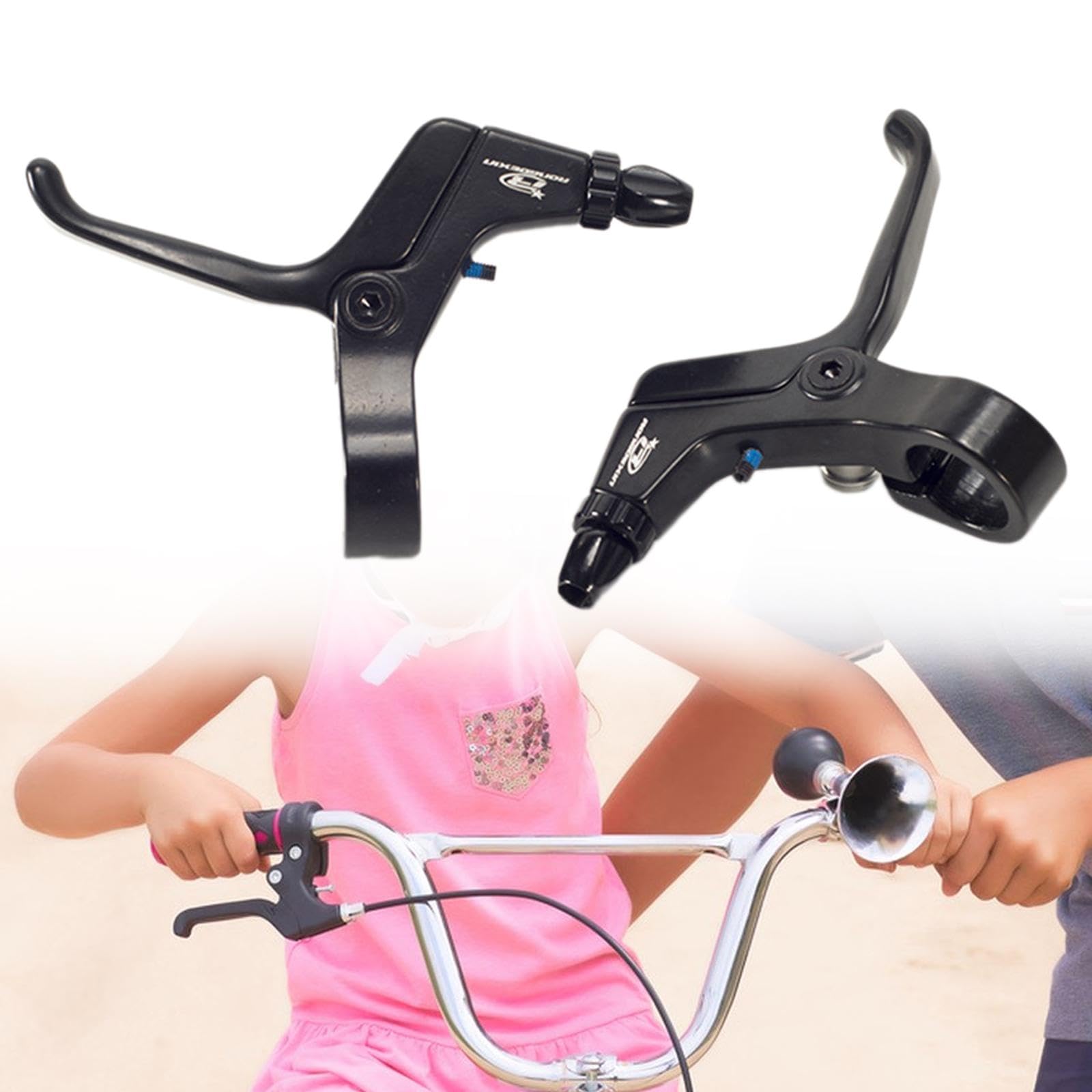 Paire De Leviers De Frein Junior – Diamètre 19 Mm – Résine Noire – Pour Vélos Enfants Ou Petites Mains
