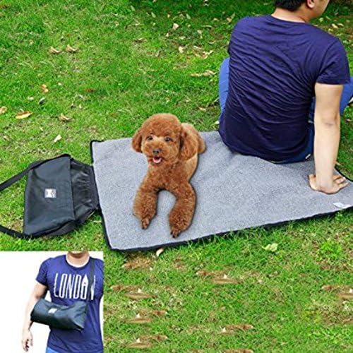 Coofone Pet Dog Bed Portable Outdoor/Indoor Waterproof Snuggle Comfort Blanket Reversible Design Pet Dog Travel Blanket Sleeping Mat In…