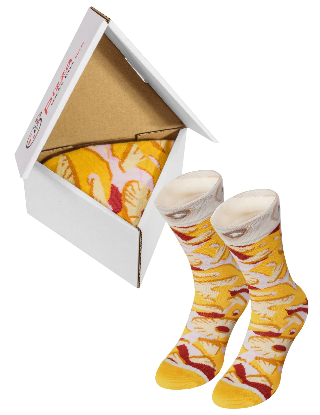 Rainbow SocksRainbow Socks - Women Men Pizza Socks Box - Hawaii - 1 Pair - Size 7,5-11, 41-46