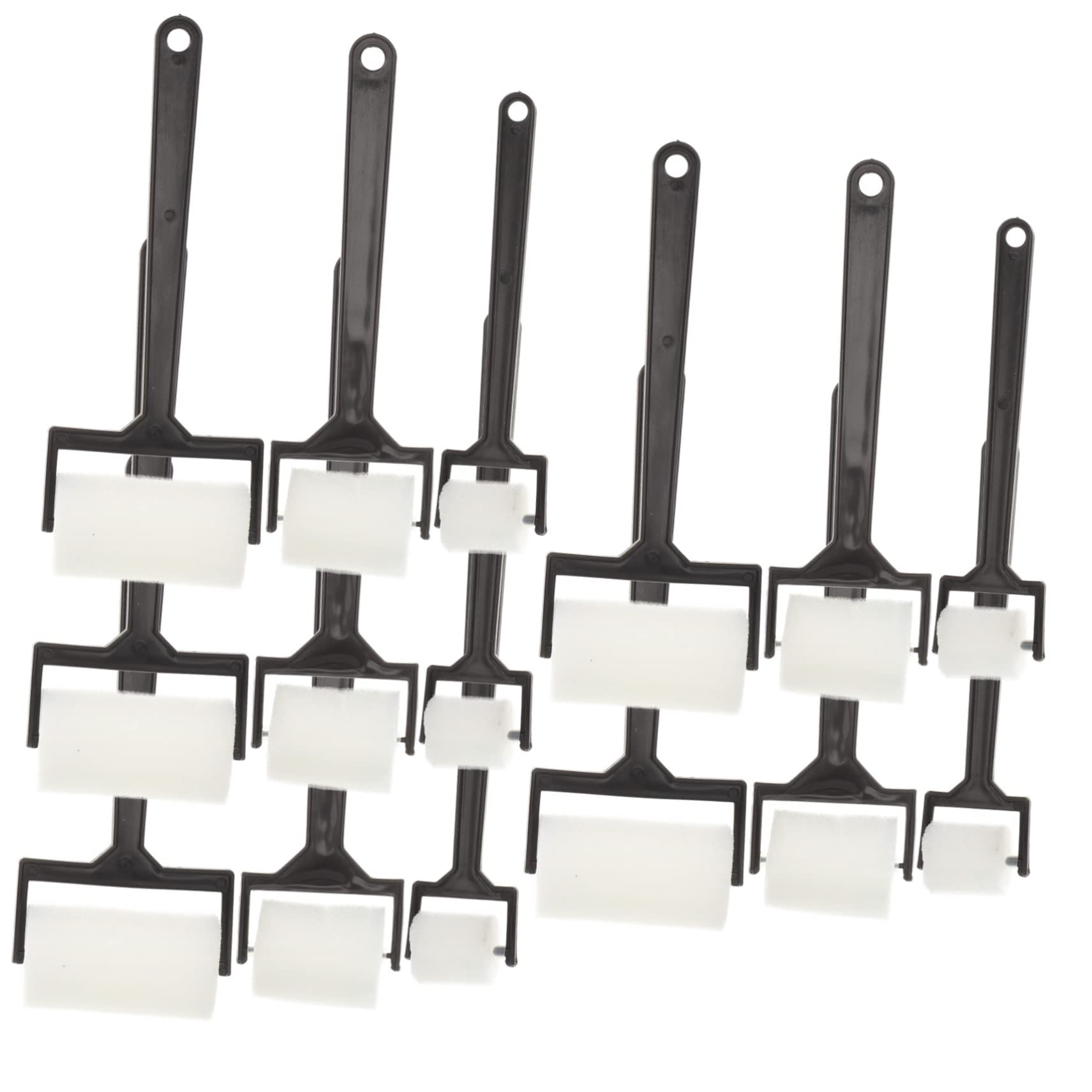 DIYEAH 15pcs Painting Sponge Roller Brush Tool for Childrens DIY Graffiti Imagination Easy to Clean Smooth Surface for Even Ink Distribution