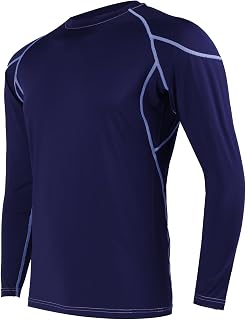 Men's Long Sleeve Compression Shirts Athletic Workout Shirt Undershirt Base Layer Top Quick Dry