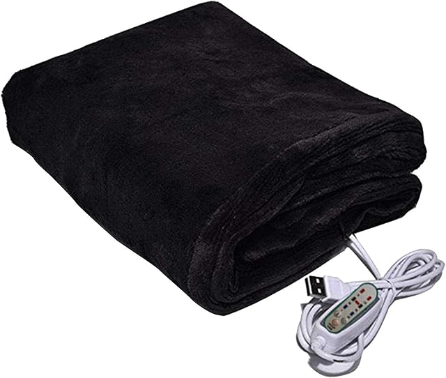 Faderr Electric Blanket, Thermostat Electric Blanket USB Heating Blanket, Soft Plush Heating Pads Heated Shawl, Heated Throw Blanket Shawl Wrap for Car Office Home