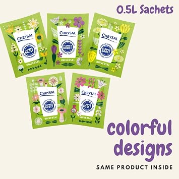 Chrysal Flower Boost Clear Flower Food Packets for Flower Arrangements & Bouquets Floral Supplies for Fresh Flowers Fresh Flower Arrangements Supplies (5g - 100 Ct)