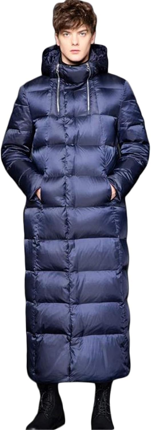 ジンニュウ メンズ ダウンコート 超ロング ジャケット 冬 コート ビジネス 膝下丈 膝下コート ロングダウンジャケット 紳士コート 防寒対策