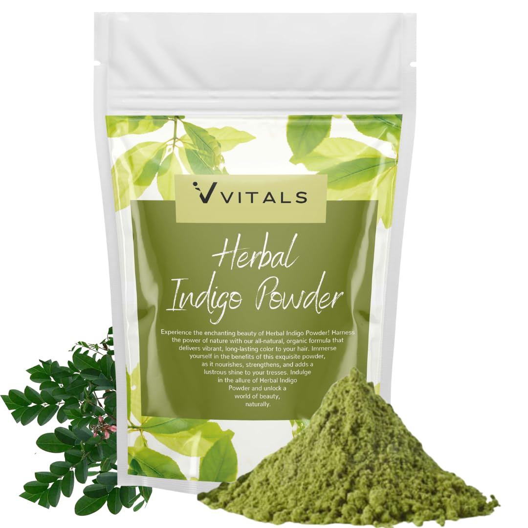 Vvitals Indigo Powder Organic For Hair - 200gm - Indica For Natural Color, 100% natural, No added preservatives-image-11