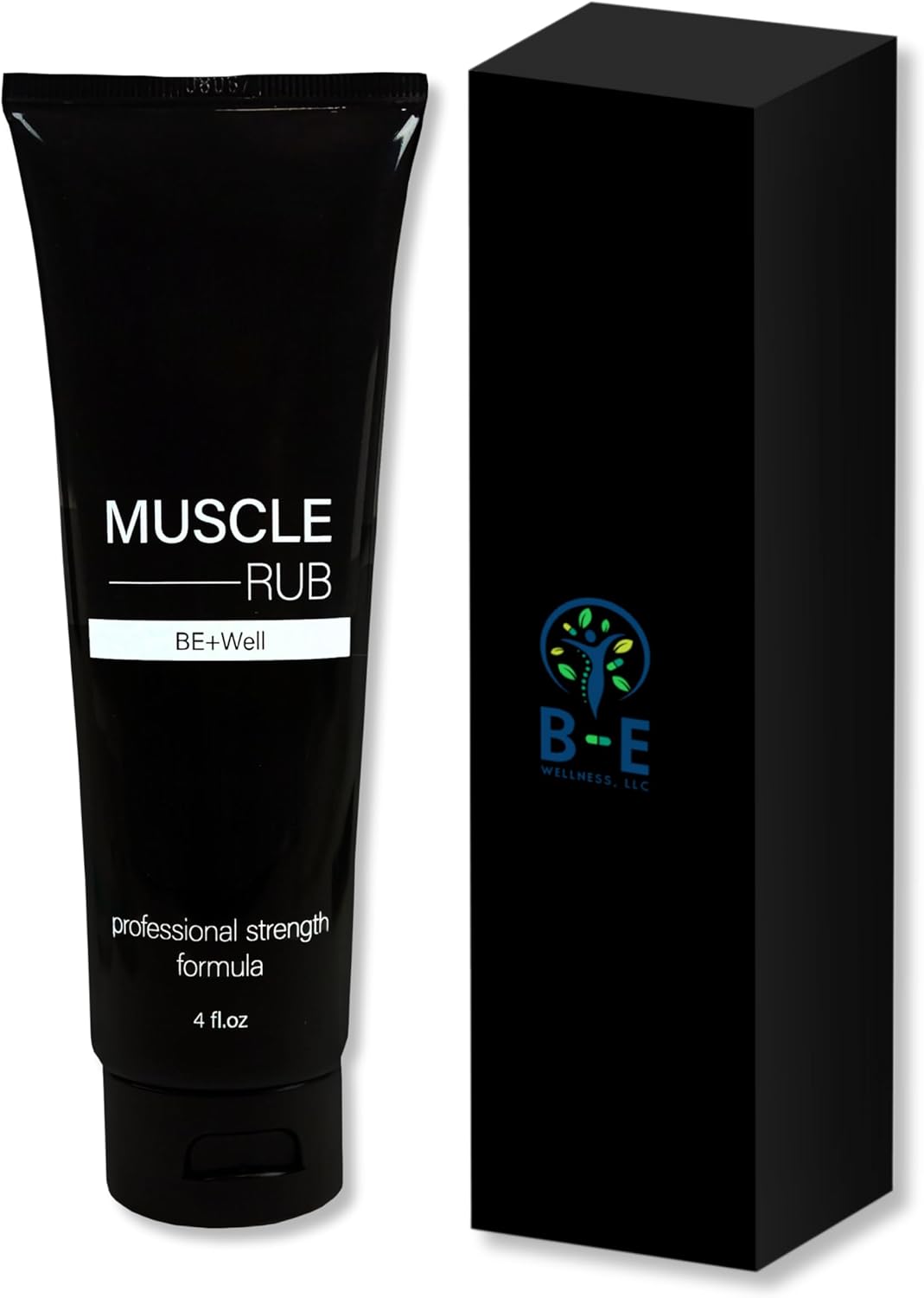 BE+Well 4oz Muscle Rub Athletic Performance Cream | Professional Strength for Enhanced Muscle Recovery | Body Recovery Cream | Back Discomfort Cream | Joint Discomfort Cream | Arthritis Cream