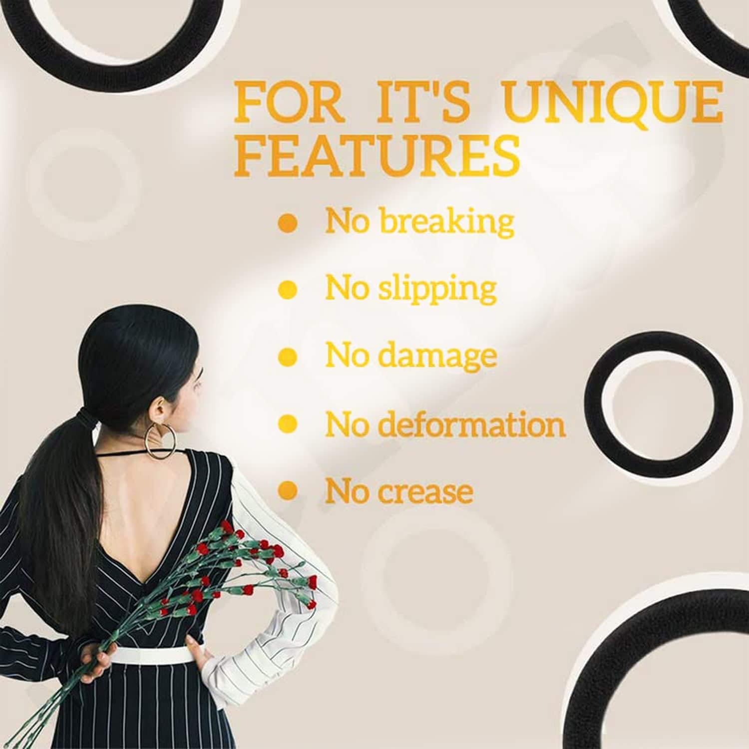 BIRDWARE Medium size Hair Clutcher Claw Clip Stone Butterfly Clips Hair Clips For Women & Girls (Pack of 16, black, shell Color, Acrylic Material) | Hair Clutcher & Women hair tie & Ring 3
