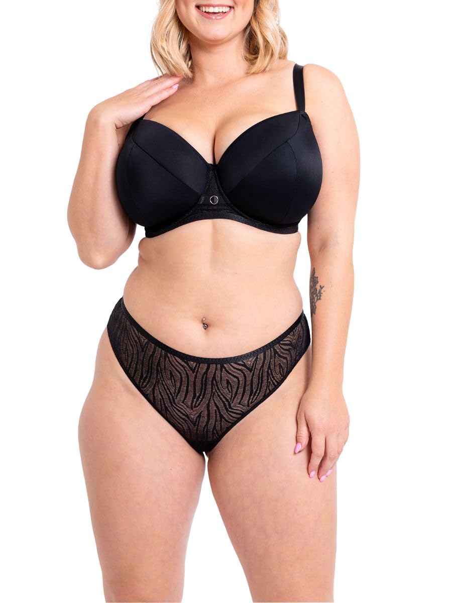 Daze - Reggiseno a balconcino imbottito, colore: Nero