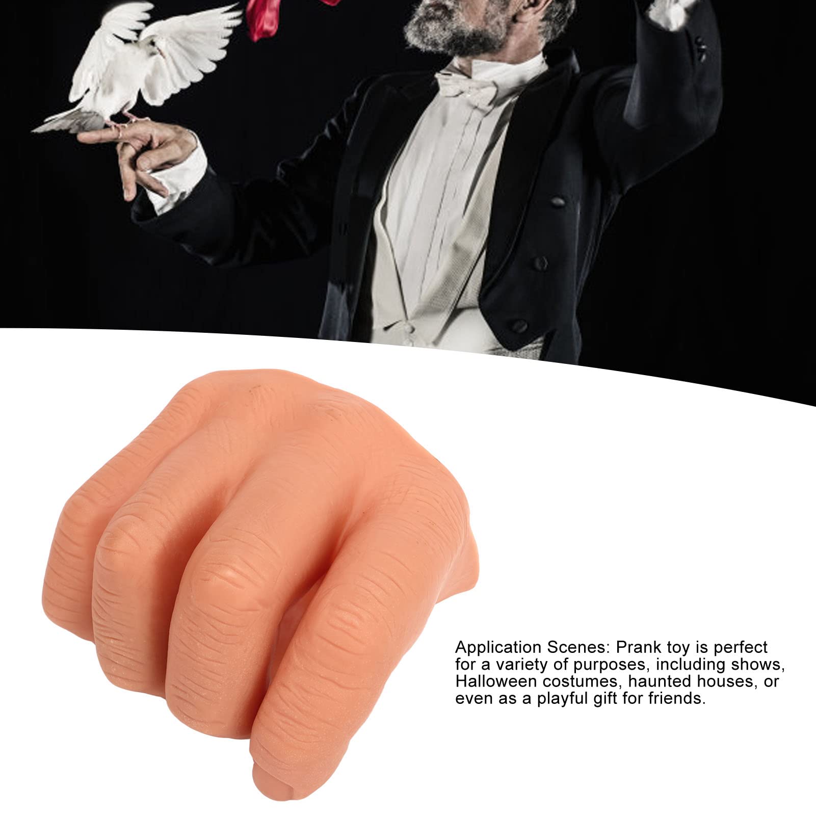 Fockety Realistico Trucco Morbido di Terza Mano per Spettacoli Teatrali Comici, Ideale per Scherzi di Maghi, Halloween