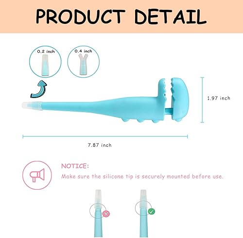 Vista 5 de Cat Pill Shooter, Pet Pill Dispenser with 2 Silicone Tips, Medicine Pill Pusher for Cats, Puppies and Small Animals Blue-One Pill Pusher