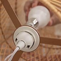 Vista 5 de Efavormart - Juego de 3 cables de luz colgante enchufables, enchufe de lámpara colgante E27 con interruptor de encendido/apagado, extensión blanca