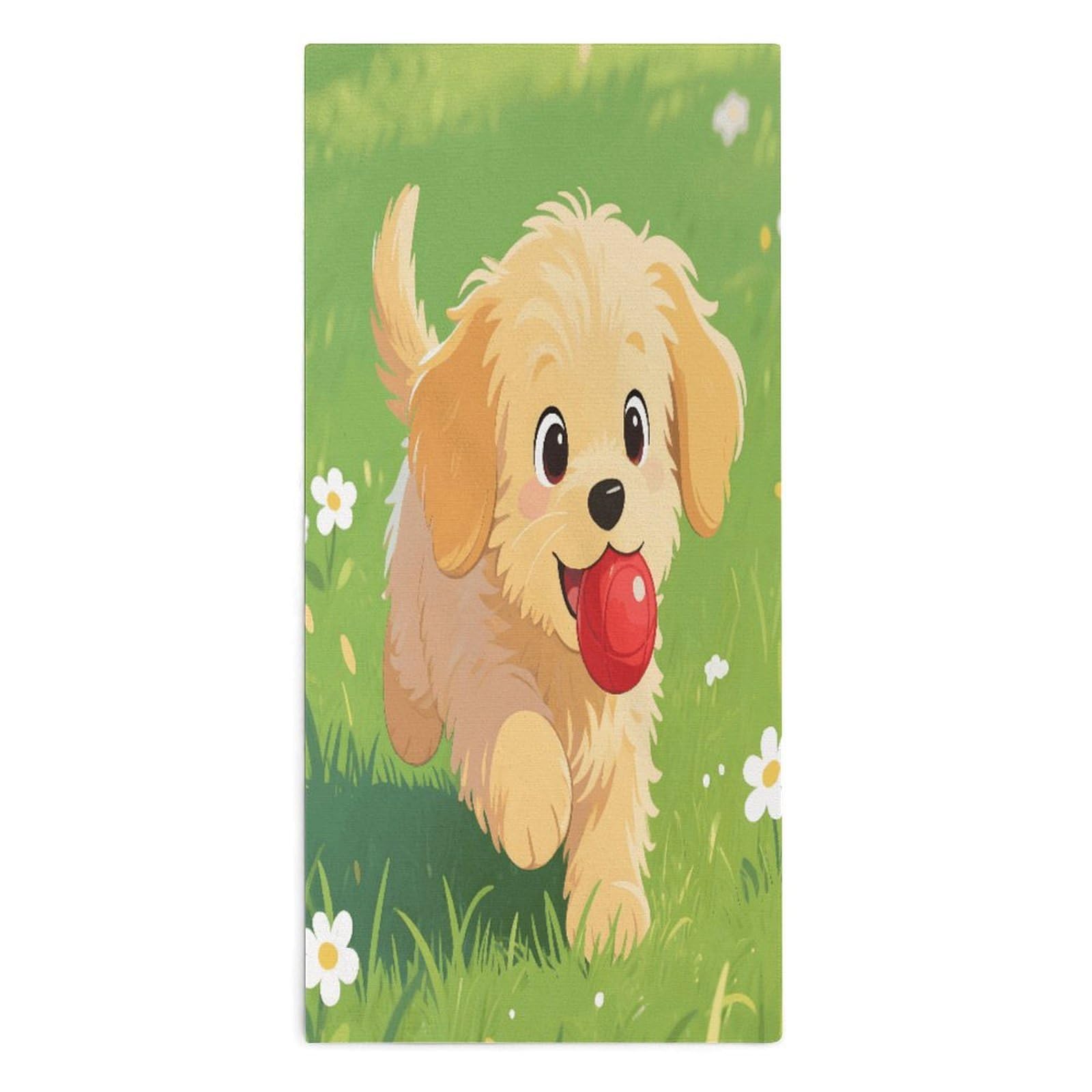 YUXBVKRS Cute Dog Hand Towels for Bathroom 14x29 Inch