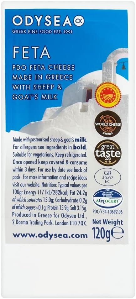 Odysea Feta Cheese, 120 g