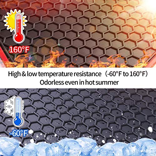 Megiteller Car Rubber Cargo Mat Liner Custom Fit For Nissan Murano 2023 2022 2021 2020 2019 2018 2017 2016 2015 Odorless Washable Heavy Duty Anti-Slip All Weather Car Trunk Cargo Mat Black #TOP3