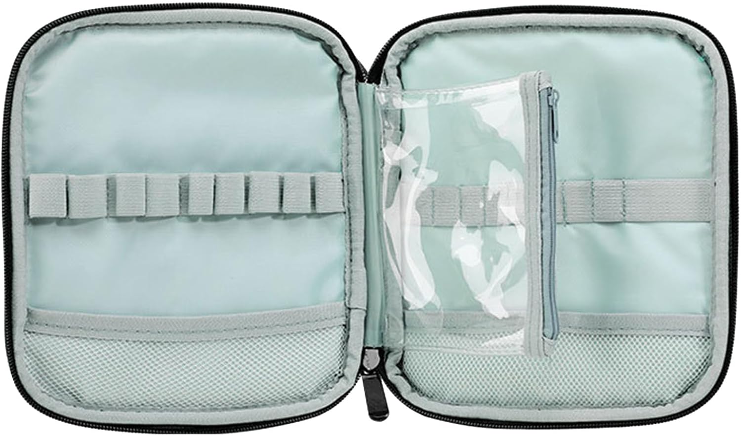Crochet Hook Case Crochet Organizers Bag Crochet Needle Storage Bag Crochet Bag with Web Pocket and Holder Slots - C1
