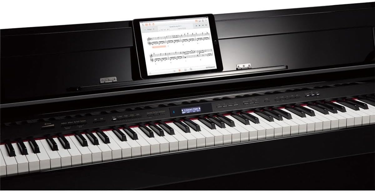 Roland DP-603 88-key Digital Piano with Authentic Grand Piano Touch and Bluetooth, Polished Ebony (DP-603-PE)