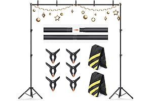 10ft x 8ft Adjustable Photo Backdrop Stand, Sturdy Photography Photo Shoot Backdrop...