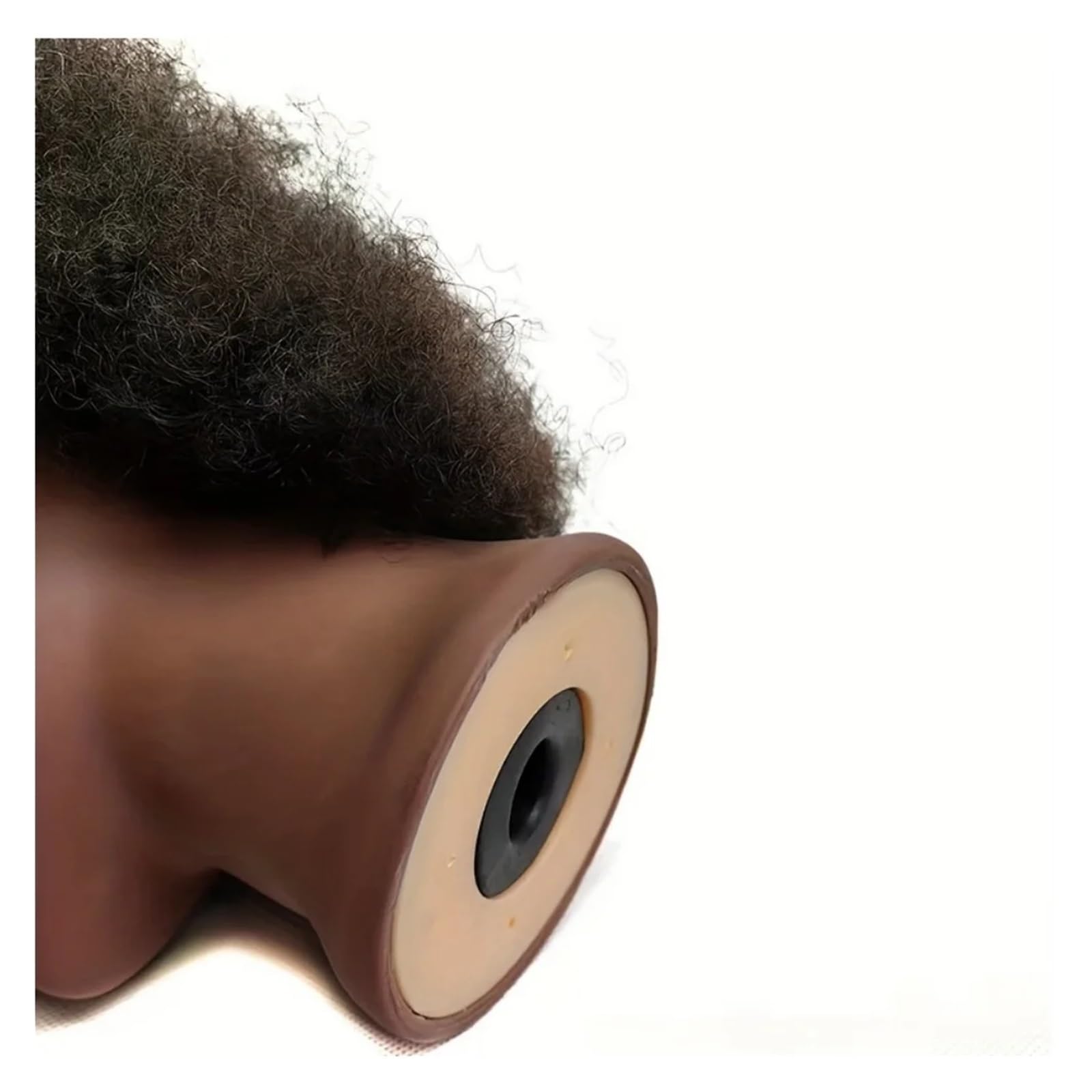 African mannequin head with 100% human hair, curly beauty with display stand practice braiding styling