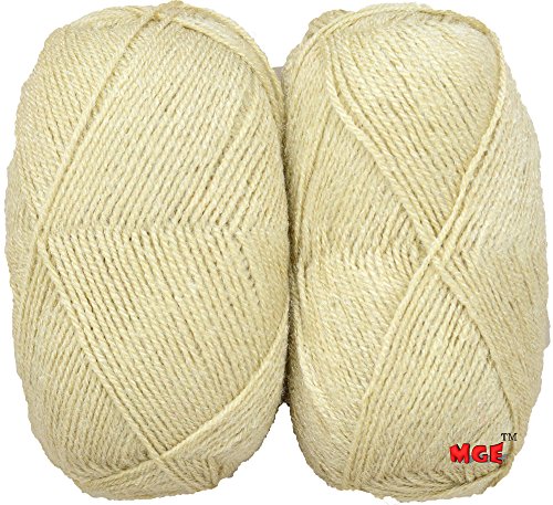 Image of M.G ENTERPRISE Rosemary Light Skin (200 gm) Wool Hank Hand Knitting Wool /Art Craft Soft Fingering Crochet Hook Yarn, Needle Knitting Yarn Thread Dyed