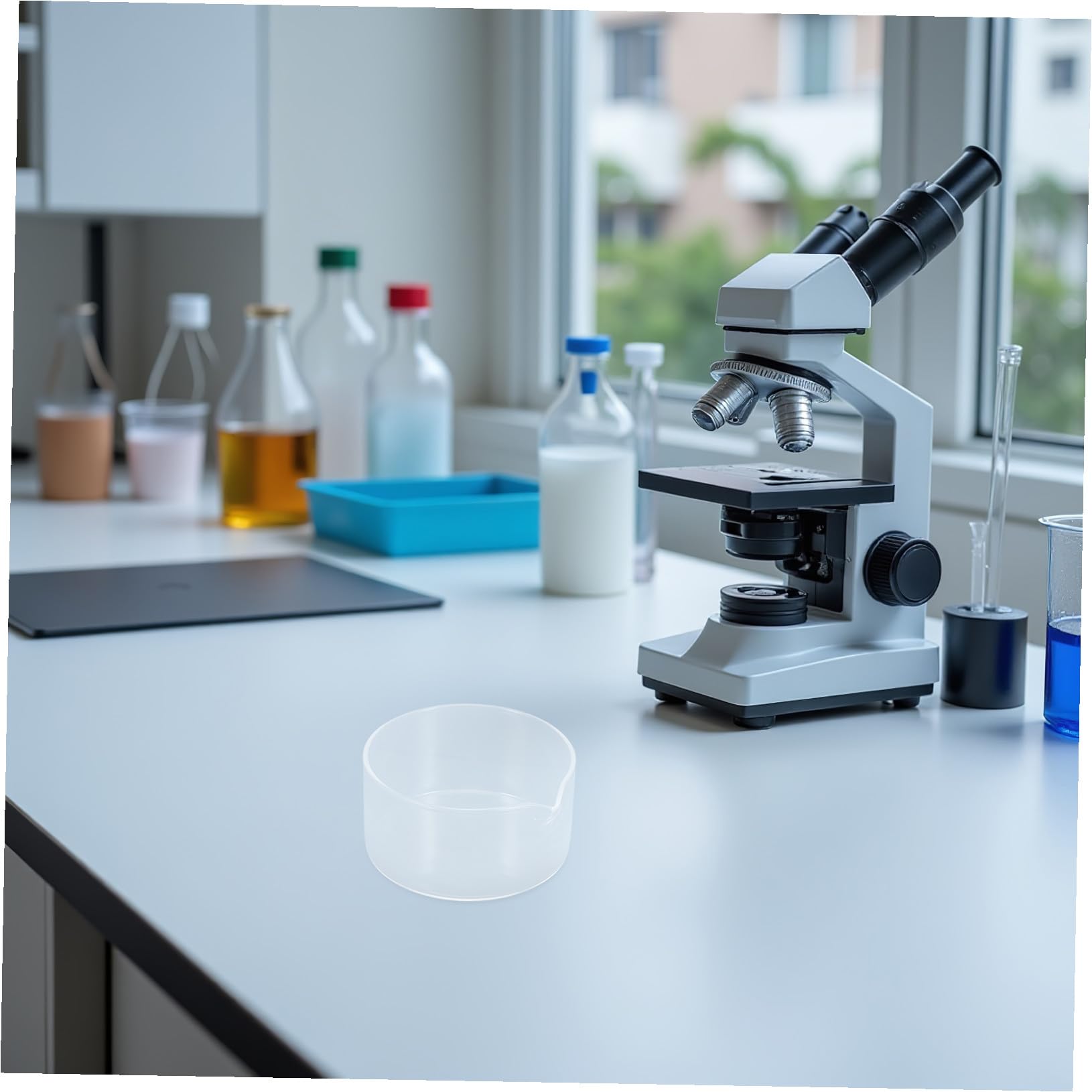 CHILDWEET Auflaufform und Maximale Verdunstung Glas 40x30 mit Ausguss Laborzubehör aus Glas Hohe Chemische Beständigkeit für Labor und Klassenzimmer