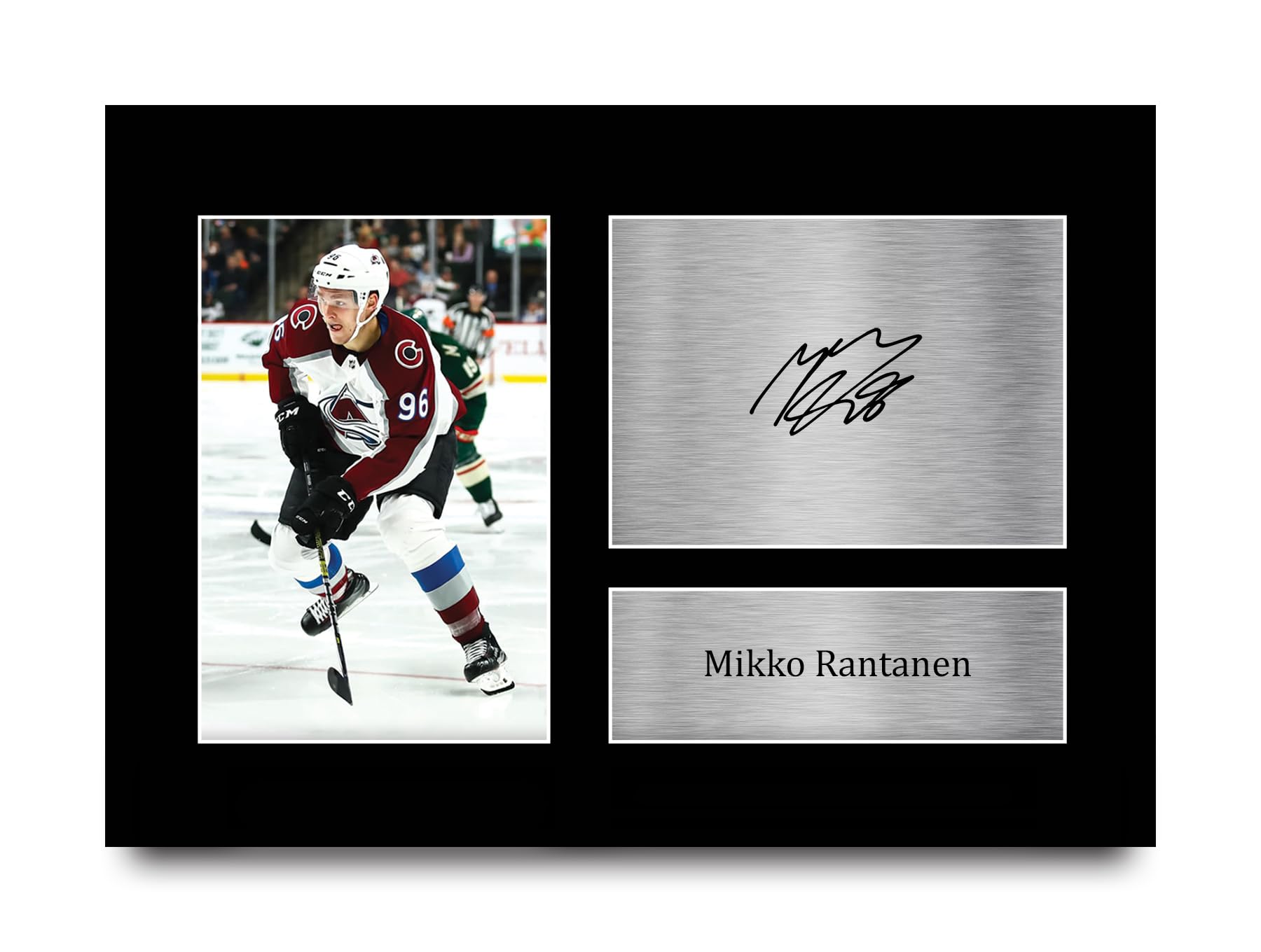 HWC Trading Mikko Rantanen Colorado Avalanche Gifts Printed Signed Autograph Picture for Ice Hockey Fans - A4