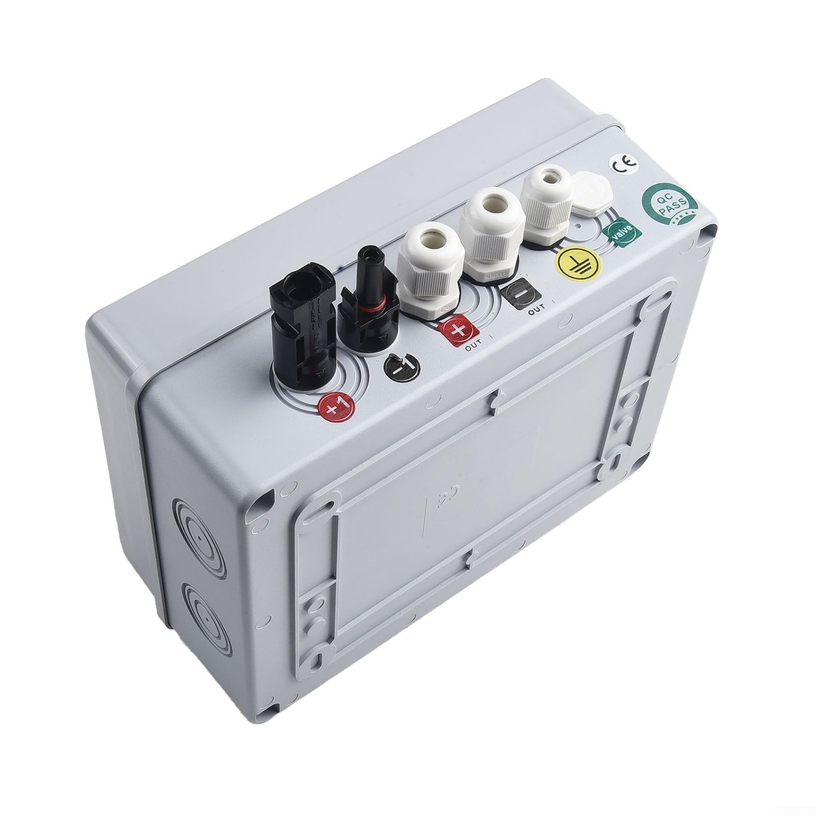 Oceanlend Solare PV Combiner Box, 550V 1 stringa solare PV Combiner Box, Protezione da sovratensione/sovraccarico, IP65 impermeabile, per tetti impianti fotovoltaici, NYL6H64X114VB6DI4T1TR1IAY60I