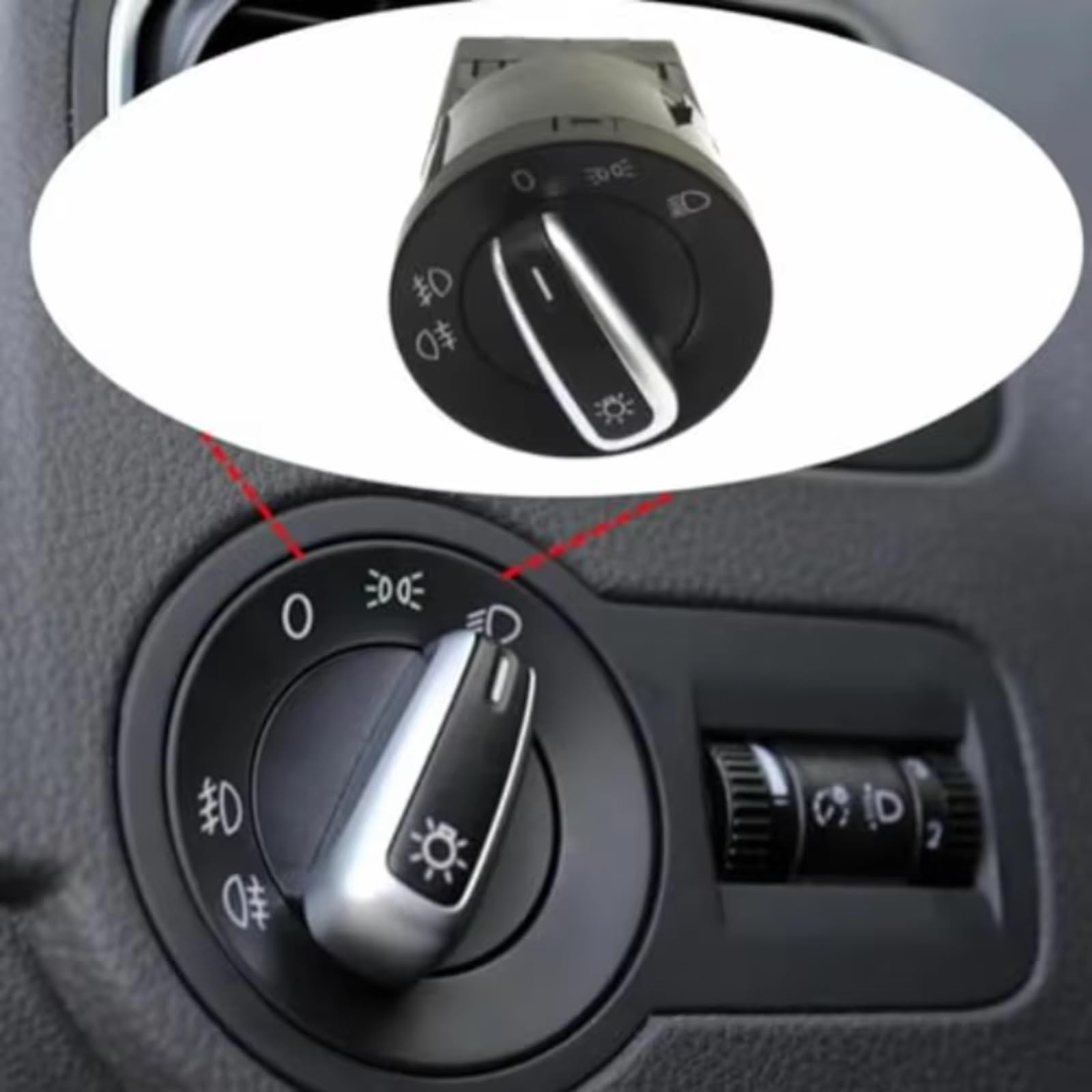 Auto Faro Comando Interruttore Auto Faro Lampada Interruttore Controllo Modulo Sensore Luce Compatibile Con Per Golf Per Jetta Per Bora MK4 1C0941531 3BD941531 3BD941531A